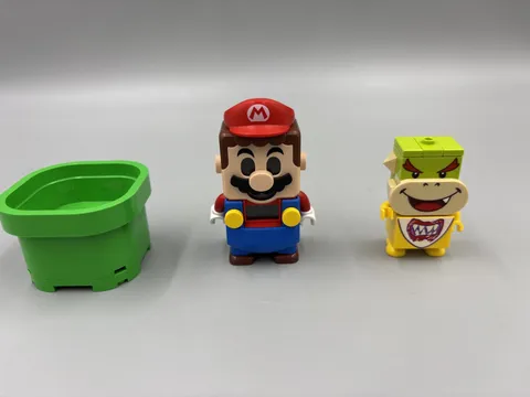 LEGO Super Mario Bowser Jr Figure PowerUp Pack Power 71360 Pipe Warp Works Clean