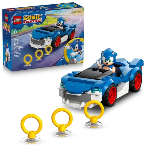 LEGO Sonic The Hedgehog Sonic: Speedster Lightning Race Car Toy Multicolor