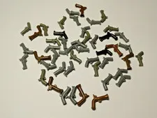 LEGO Old Dk Gray Black Brown Pistol Revolver Gun Weapon Minifig Western Pirate