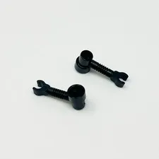 4735 LEGO Bar 1x3 w/ Clip & Stud Receptacle Robot Arm BLACK (2)