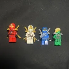 LEGO NINJAGO Ninja Minifigure Lot of 4 Kai Zane jay lloyd
