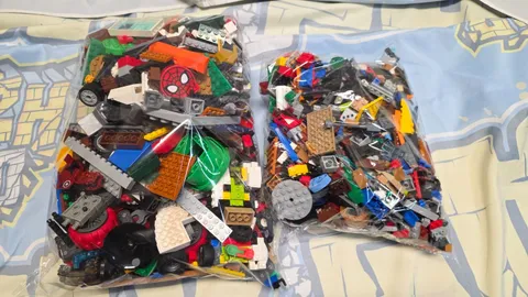 LEGO Lot 6 Pounds Bulk Pieces Mixed Assorted Parts Bricks Block Wheels Spiderman