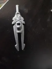 LEGO Part Flat Silver Sword Double Blade with Bar Holder