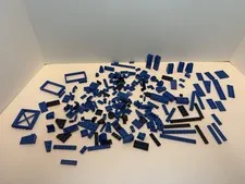 LEGO Mixed Bricks and Pieces Lot Of Over 200 Pieces Different Shades Of Blue