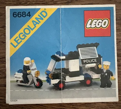 Vintage LEGO 6684 Legoland Police Patrol Squad Manual Booklet Only 1984 Cop