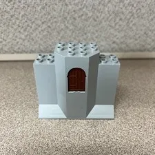 LEGO 48490 Light Bluish Gray Panel 3 x 8 x 6 with Brown Window Castle Door