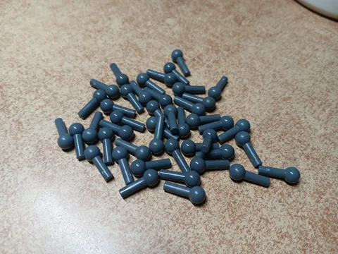 LEGO LOT OF 42 DARK BLUISH GRAY TOWBALL BAR 1L #22484
