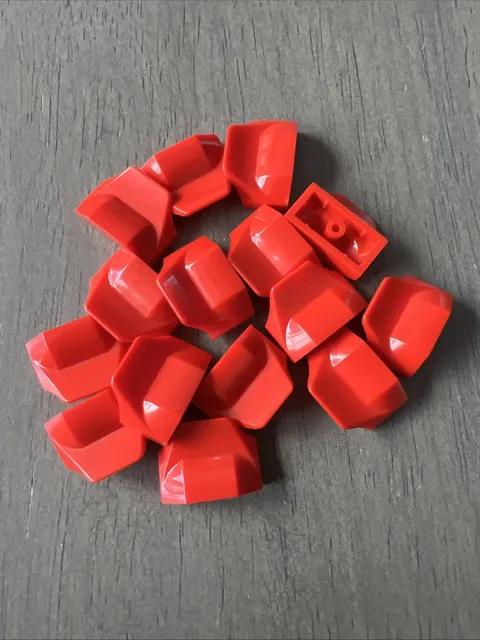 LEGO 47458 Red Slope, Curved 1 x 2 x 2/3 Wing End 15 Pieces