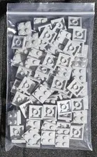 LEGO Light Bluish Gray 2x2 Plates Lot of 100 Part 3022 1 Bag of 100 Brand New