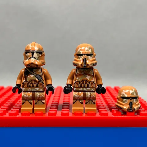 LEGO Star Wars Geonosis Clone Trooper Minifigure Lot Set of 2 sw0605 sw0606 +