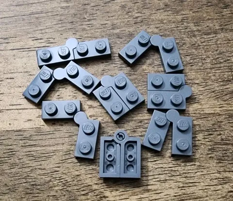 Lego Dark Bluish Gray Hinge Plate 1 x 4 Swivel QTY 8. Bulk Available.