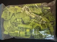 Legos Bulk Lot Lime Green (Light Lime) 5.6 oz  Random Parts Pieces Bricks LEGO