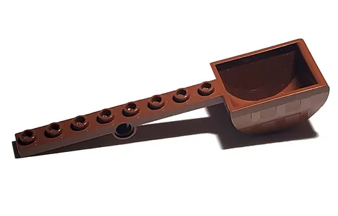 Reddish Brown Lego 30275 Catapult Bucket Scoop Plate Modified 1x8 with Pin Hole