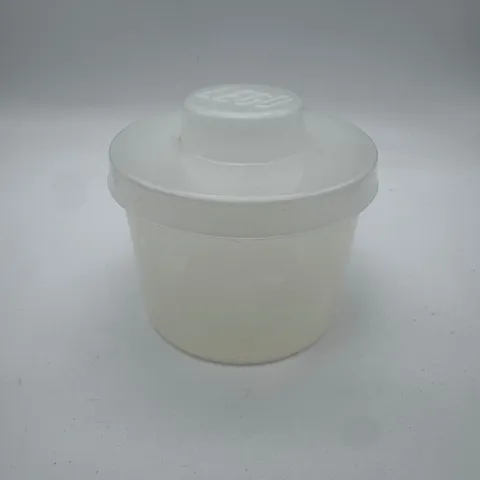 LEGO Vintage 2002 Round Storage Container Tub with Stud Lid Translucent White