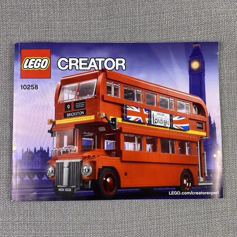 INSTRUCTION ONLY LEGO 10258 Creator EXPERT London Bus MANUAL ONLY NO BRICKS