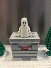 LEGO Minifigure gen002 Ghost w/ Bricks As Legs Glow In The Dark Works Great!
