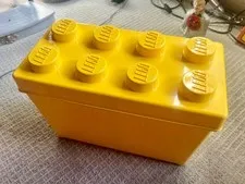 LEGO Empty Storage Box & Lid Only Classic Large 8 Stud Yellow Brick Container