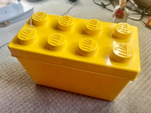 LEGO Empty Storage Box & Lid Only Classic Large 8 Stud Yellow Brick Container