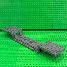 Lego 6x32 Split Level Train Car 64954 (2x) Long Truck Base : Dark Bluish Gray