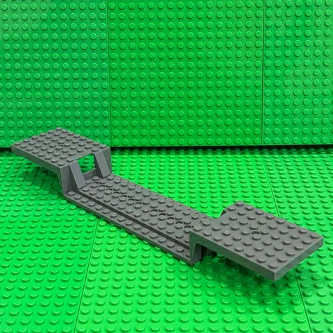 Lego 6x32 Split Level Train Car 64954 (2x) Long Truck Base : Dark Bluish Gray