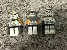 LEGO Star Wars Clone & Storm Trooper Minifigure Lot - 3 Retired Rare Minifigs