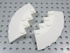 LEGO Lot of 2 White 6x6 Facet Bricks BP