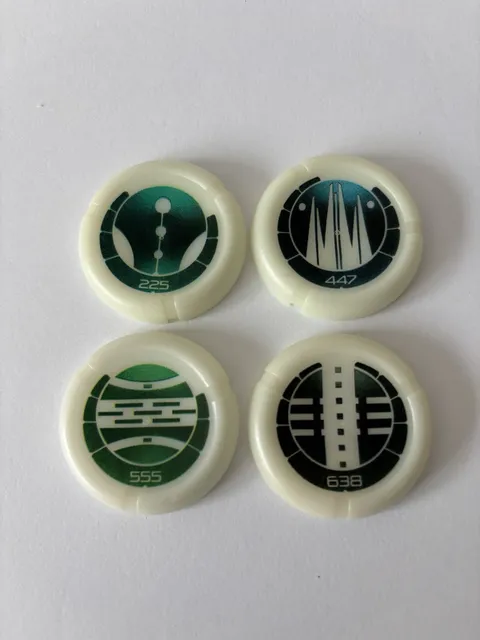 Lego Bionicle Four Glow in the Dark Discs (225, 447, 555 & 638)