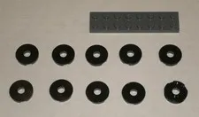 LEGO NEW 2x2 Black Tile Round with Hole in Center (10x) 6143850 Brick 15535