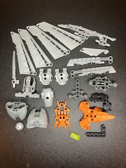 Lego Bionicle 8941 Rockoh T3 Rare Orange And Pearl Gray Parts Lot