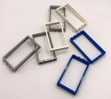 LEGO Mix Lot of Door, Frame 1 x 4 x 6 with 2 Holes on Top and Bottom inv.646