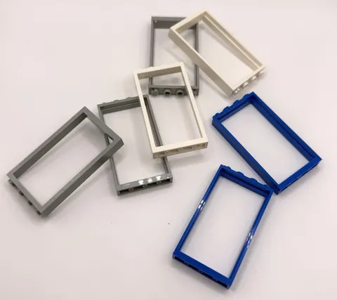 LEGO Mix Lot of Door, Frame 1 x 4 x 6 with 2 Holes on Top and Bottom inv.646