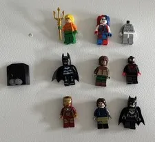 LEGO Minifigure Mixed Lot Characters Bucky Barnes, IronMan, Harley Quinn (Lot 3)