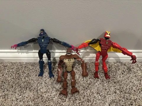 LEGO Bionicle Ben 10: Alien Force Figure Lot of  3 Humungousaur & Jetray