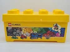 Large LEGO Classic Storage Brick Case 8 Stud Yellow Container Bin Box Empty 14x7