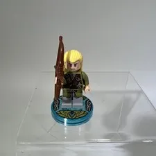 Lego Dimensions Minifigure DIM008 Legolas Olive Green W/Bow Clean & Tested