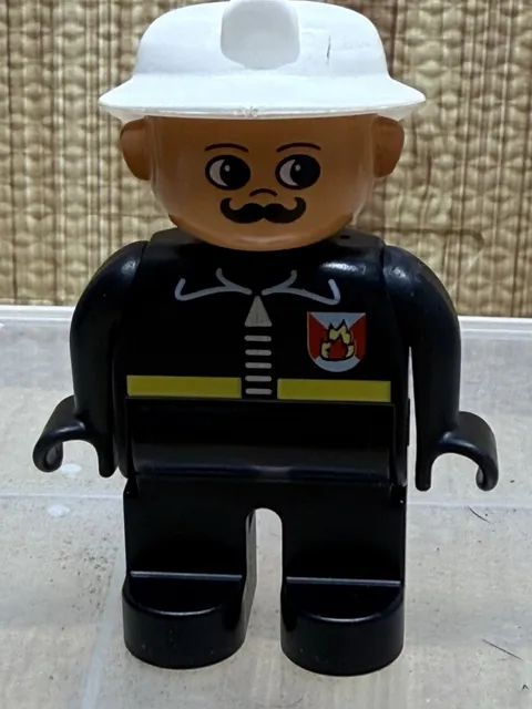 Duplo Lego Firefighter with White Helmet Figure