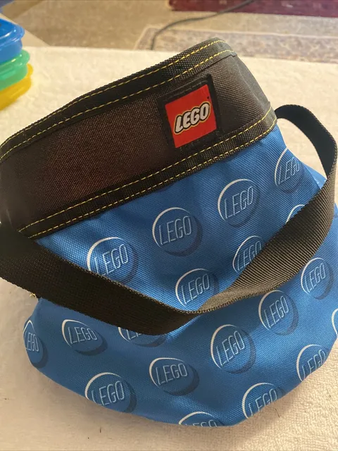 Red Building Blocks LEGO Bricks Travel Storage Cinch bag  Toy Organizer