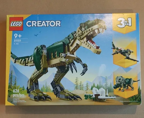 LEGO CREATOR 3 In 1 Tyrannosaurus Rex Triceratops Pterodactyl Dinosaurs 31151