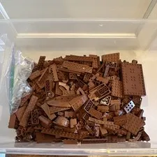 LEGO Bulk Lot Brown Plastic Bricks, Plates, Pieces & Parts Loose Bag Lot