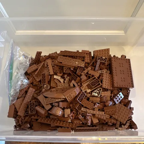 LEGO Bulk Lot Brown Plastic Bricks, Plates, Pieces & Parts Loose Bag Lot