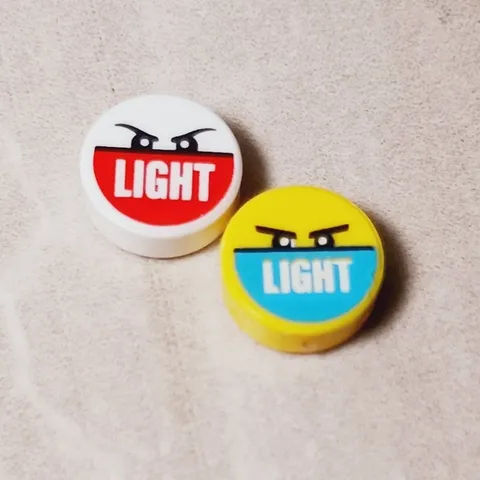 New LEGO Ninja Light Printed Parts Lot of 2 Power Eyes Red Blue Fire Ice Frozen