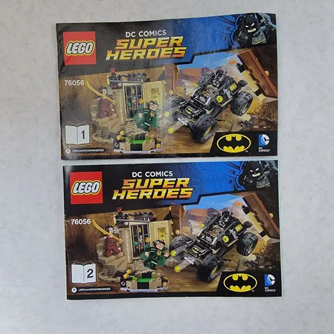 LEGO 76056 Batman Rescue from Ra's al Ghul Instruction Manuals Books 1 & 2