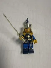 LEGO Minifigure CAS425  CROWN KING Castle Fantasy Era  7078 + Chrome Gold Sword