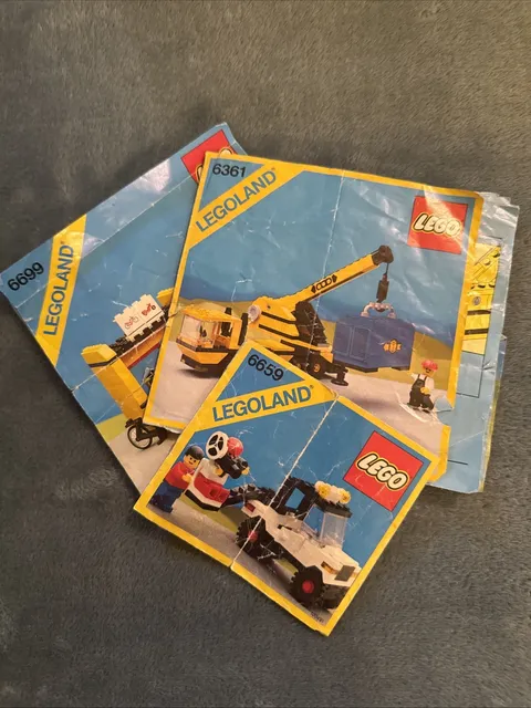 3 LEGO legoland  Instruction Booklet Only 6699 6361 6659 partial torn manuals