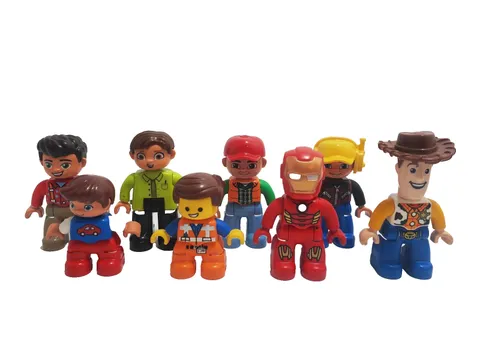 LEGO Duplo Minifigures Lot of 8 Woody Emmet Iron Man Family Figures Replacement