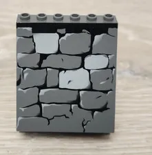 Lego 30156px1 30156 Dark Gray Panel 4 x 6 x 6 Sloped with Rock Pattern Piece