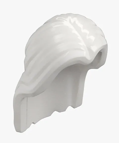 New LEGO Minifigure Hair White Long Parted in Center Old Man Woman Wizard