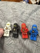LEGO Ninjago Kai Jay Cole Zane Minifigure Lot of 4 (Read Description)