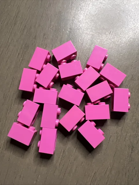 LEGO 3004 Dark Pink Brick 1 x 2 - 19 Pieces