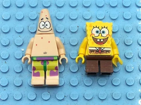 Lego Spongebob Squarepants Bob001 & Patrick  Bob002 Minifigures